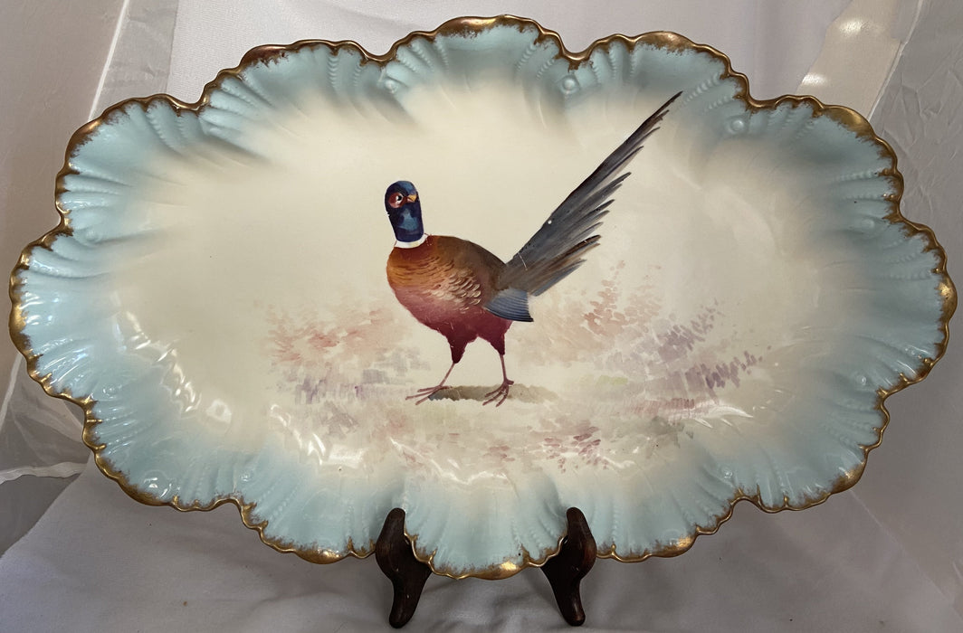 PORCELAIN 'LIMOGES FRANCE' PLATTER WITH PHEASANT