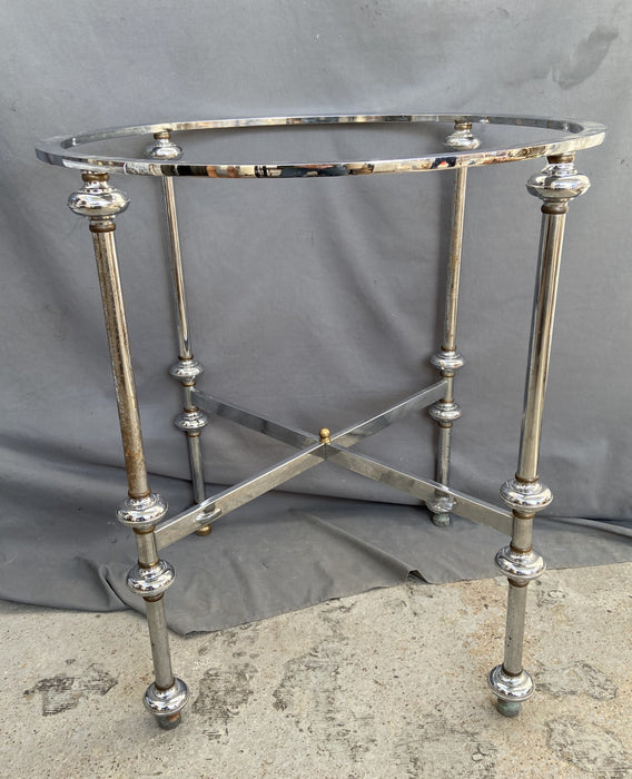 CHROME ROUND TABLE BASE - AS IS