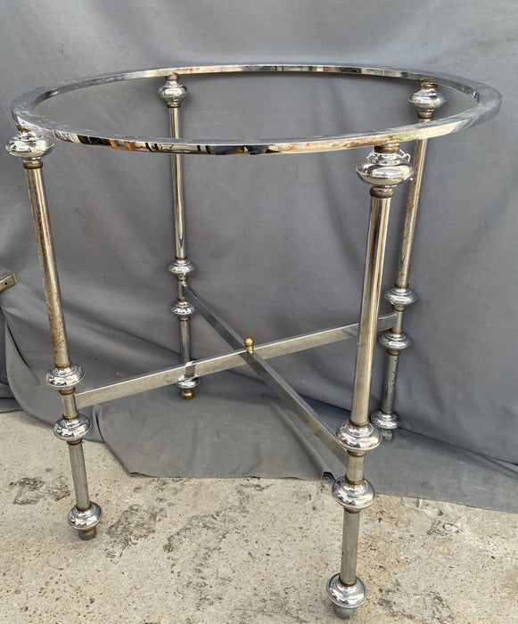 CHROME ROUND TABLE BASE - AS IS