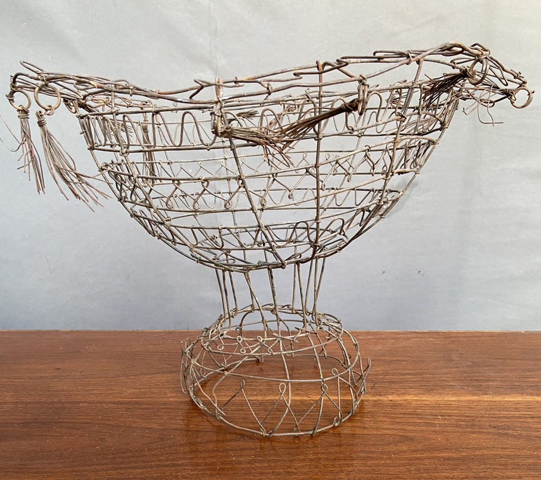 IRON MESH BASKET ON STAND