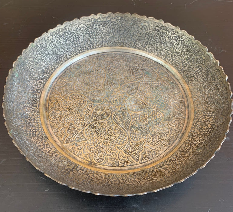 INCISED BRASS DISH