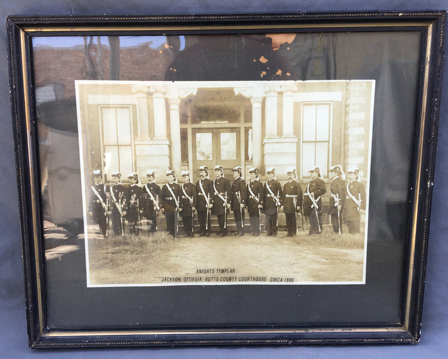 FRAMED OLD PHOTOGRAPH OF KNIGHTS OF TEMPLAR