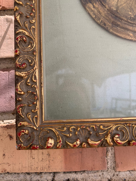 SMALL GOLD FRAMED ROSETTE - NOT OLD