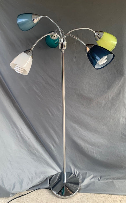 MODERN FLOOR LAMP WITH MULTI COLORED SHADES