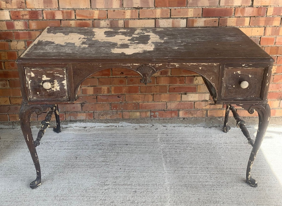 AS FOUND EARLY 20TH CENTURY SHABBY CHIC MAHOGANY VANITY