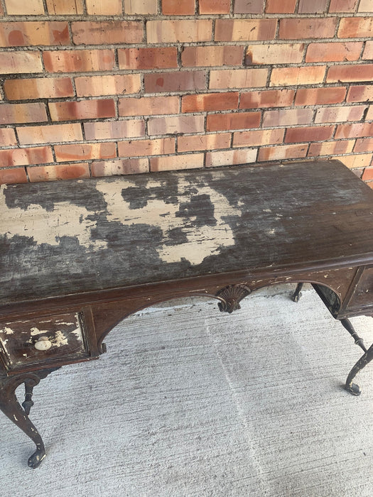 AS FOUND EARLY 20TH CENTURY SHABBY CHIC MAHOGANY VANITY