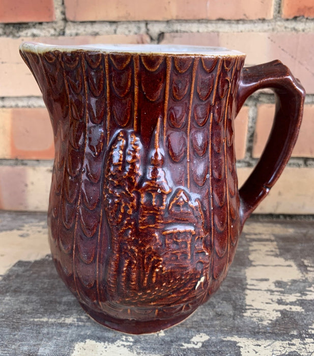 BROWN AMERICAN POTTERY PITCHER