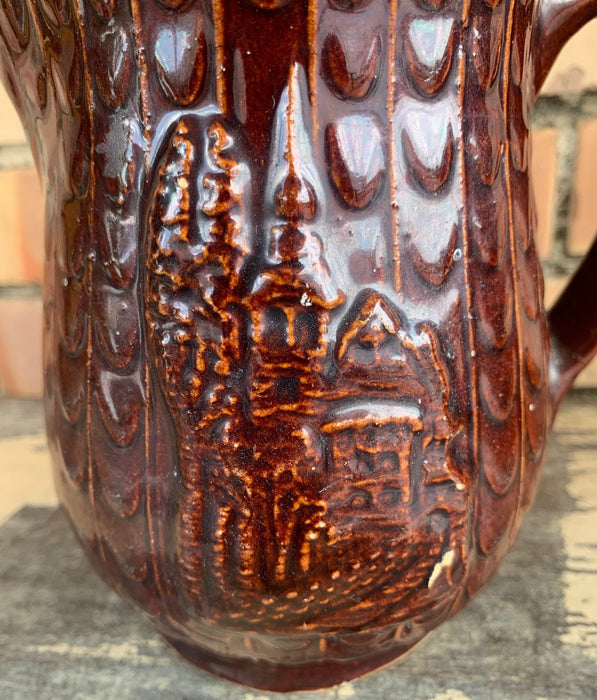 BROWN AMERICAN POTTERY PITCHER