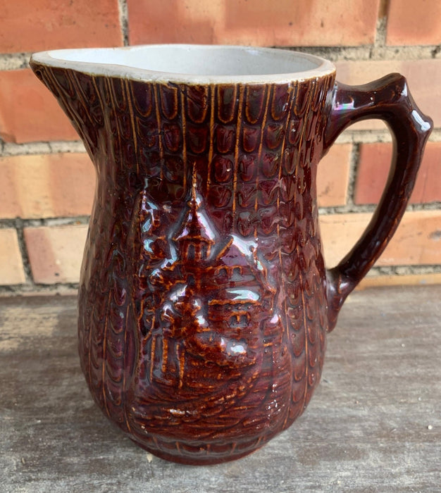 BROWN AMERICAN POTTERY PITCHER