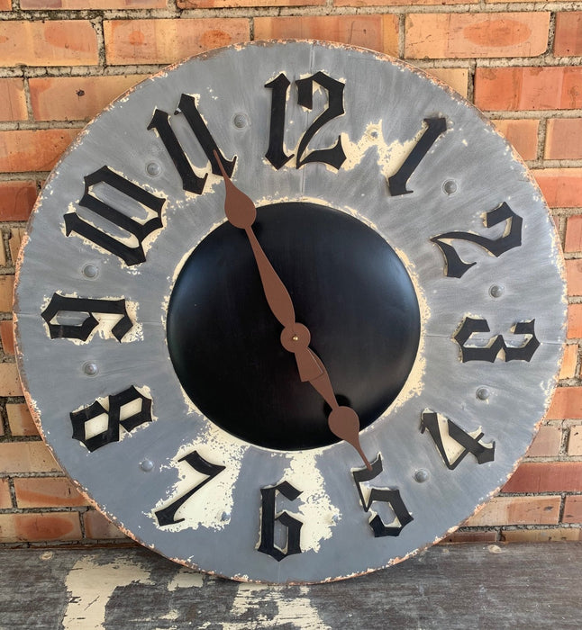 LARGE METAL CLOCK ART PIECE