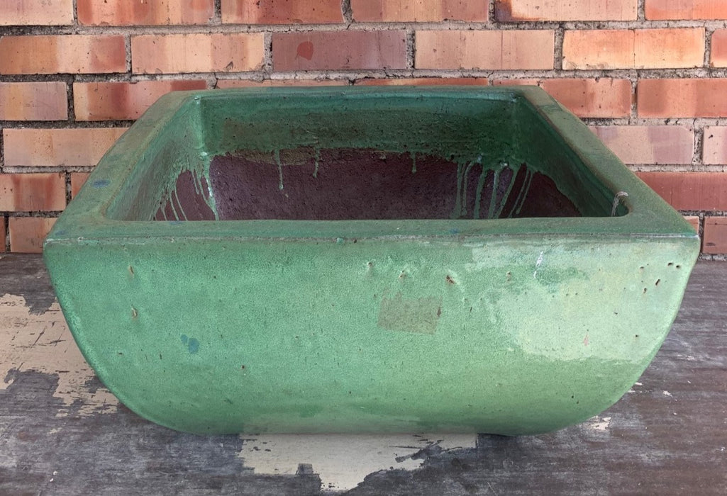 HEAVY GREEN LOW PLANTER