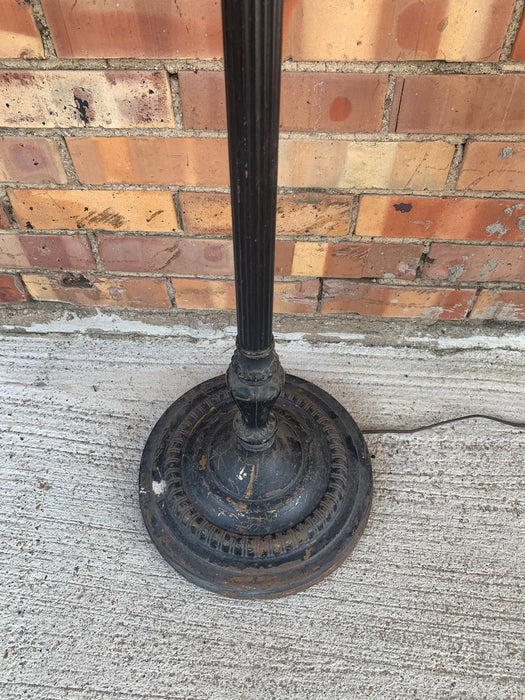 AS FOUND BLACK AND REEDED FLOOR LAMP