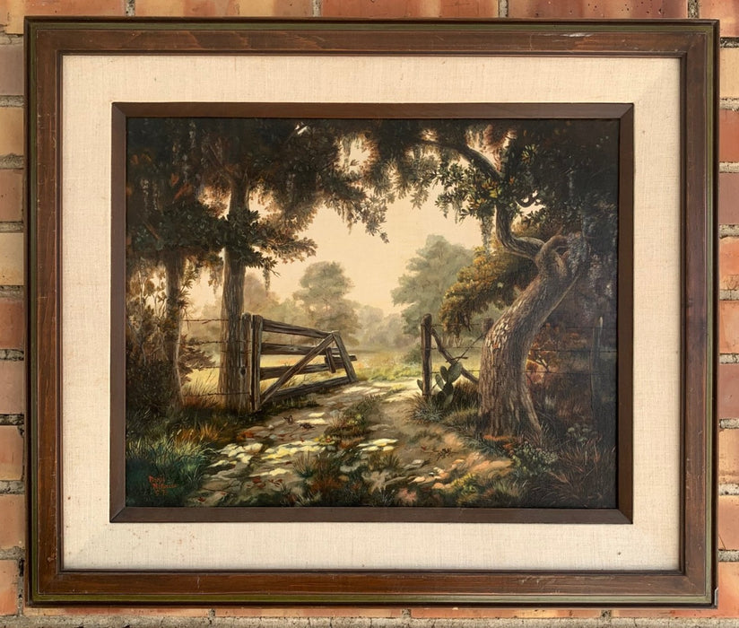 LANDSCAPE RECREATION OIL ON CANVAS PAINTING BY MARIE MCBRIDE (AFTER WINDBERG)