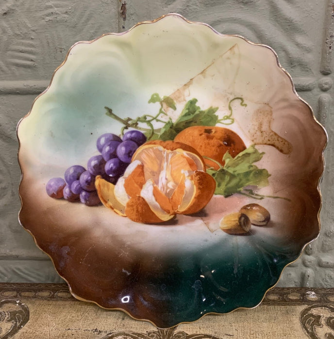 PORCELAIN FRUIT HAND PAINTED BAVARIAN PLATE