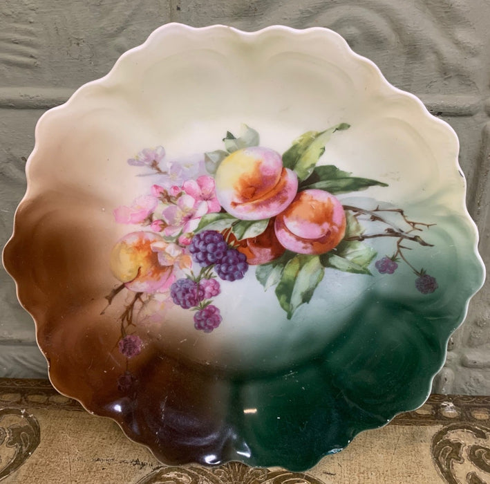 PORCELAIN FRUIT HAND PAINTED BAVARIAN PLATE