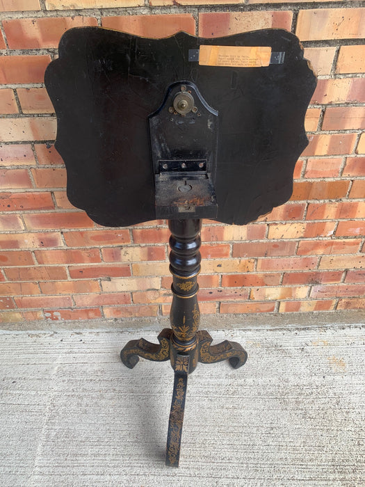 PAPER MACHE MOTHER OF PEARL TILT TOP TABLE