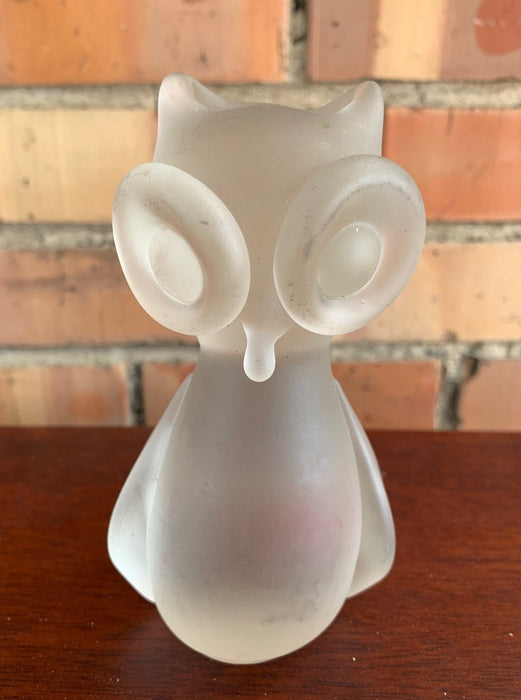 GLASS OWL STATUE