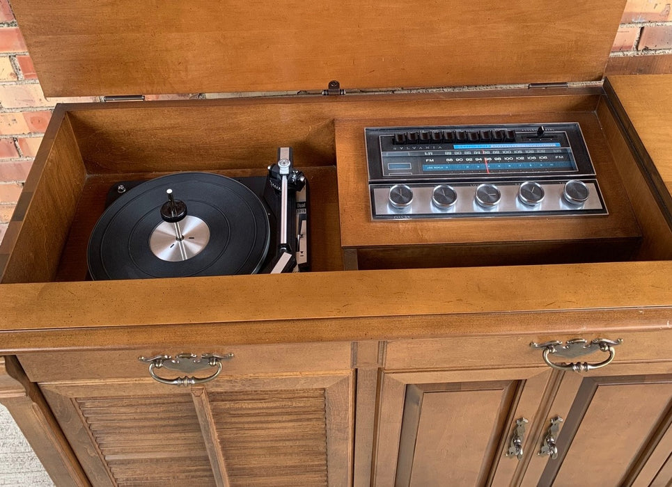 SYLVANIA RECORD PLAYER IN CABINET