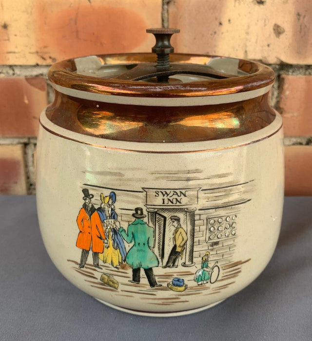 GRAY'S POTTERY TOBACCO HUMIDOR STOKE ON TRENT