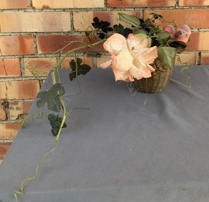 SMALL BRASS BASKET WITH ARRANGEMENT