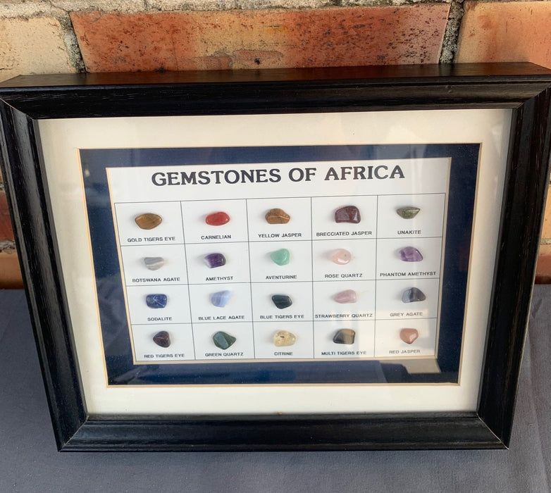 FRAMED GEMSTONES FROM AFRICA