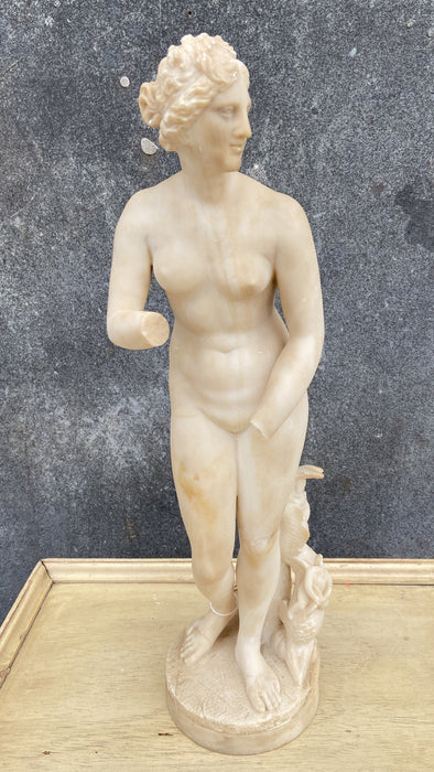 ALABASTER CARVED GREEK STATUE