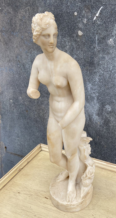 ALABASTER CARVED GREEK STATUE