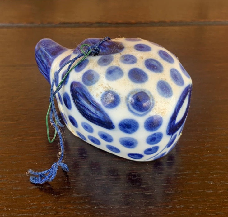 AS IS BLUE AND WHITE FISH ORNAMENT