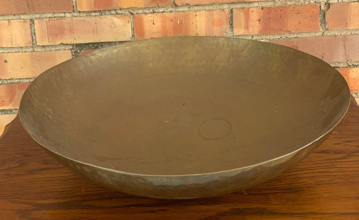 LARGE HAMMERED BRASS BOWL