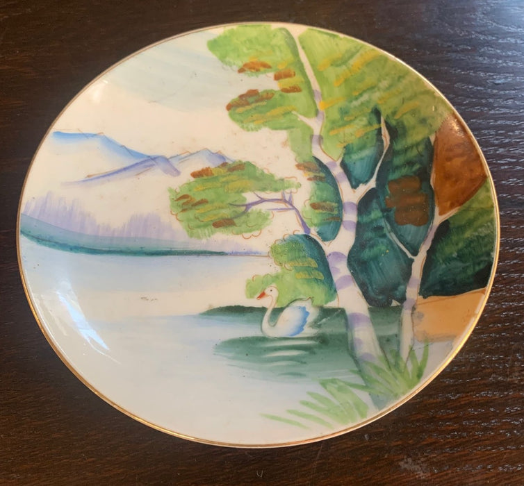 "MADE IN OCCUPIED JAPAN" 5.5" PLATE WITH LAKE AND MOUNTAINS