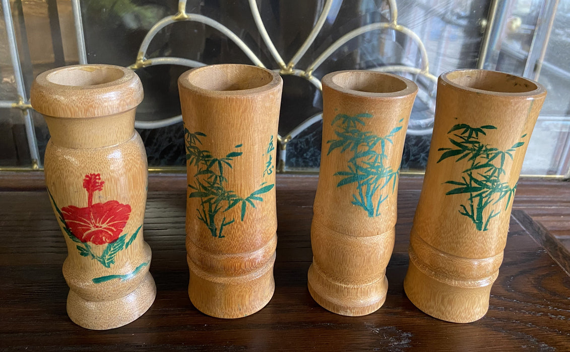 SET OF 4 BAMBOO STALK CUPS