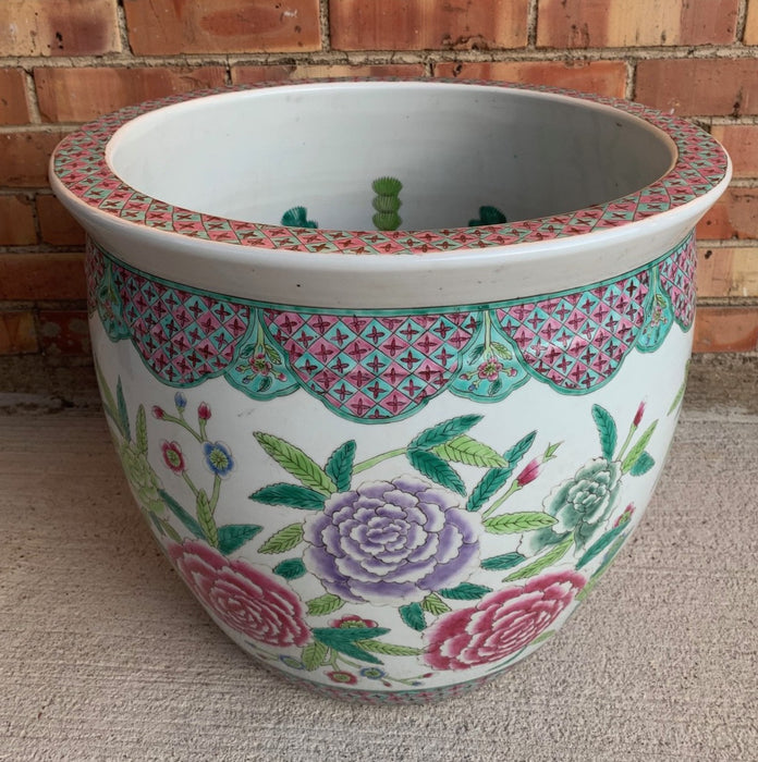 LARGE FLORAL FISH BOWL