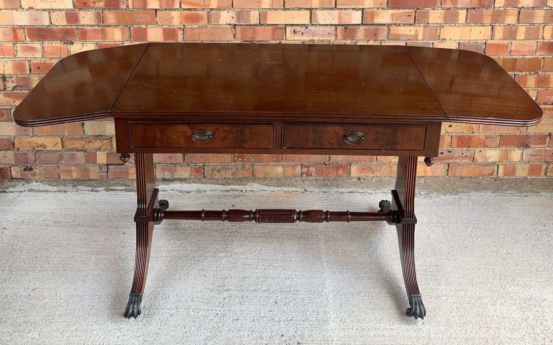 DROP LEAF REGENCY STYLE  CONSOLE WITH DRAWERS