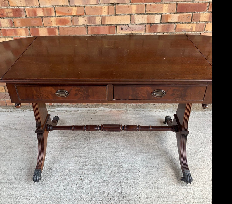 DROP LEAF REGENCY STYLE  CONSOLE WITH DRAWERS