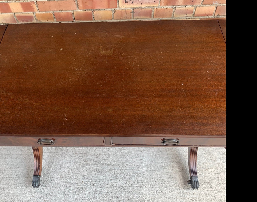 DROP LEAF REGENCY STYLE  CONSOLE WITH DRAWERS