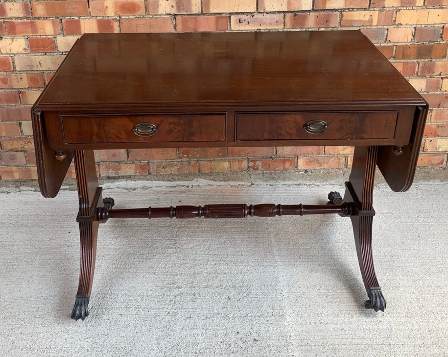 DROP LEAF REGENCY STYLE  CONSOLE WITH DRAWERS