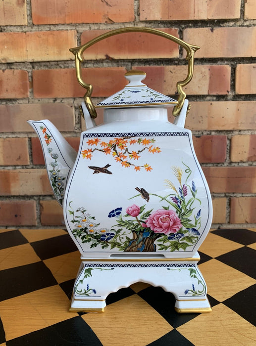 PAINTED ASIAN PORCELAIN TEAPOT-NOT OLD