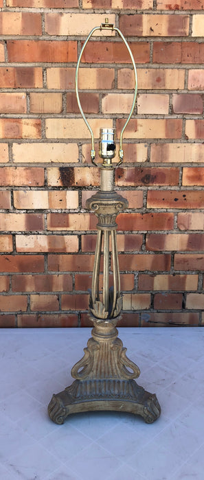 PAIR OF 3-FOOTED METAL LAMPS