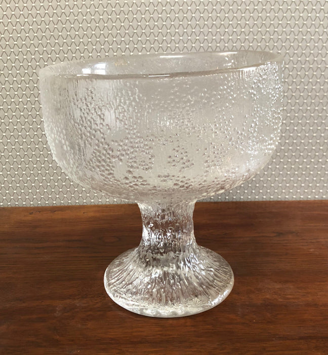 HEAVY FOSTED GLASS FOOTED COMPOTE