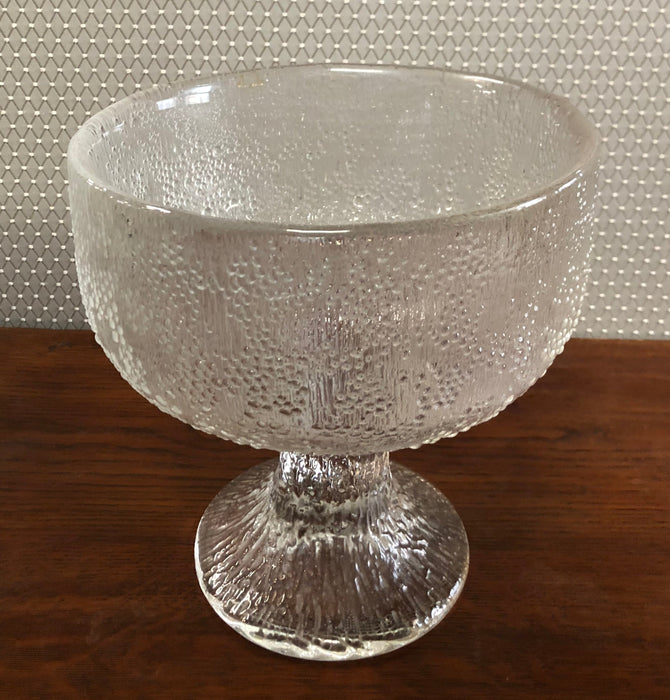 HEAVY FOSTED GLASS FOOTED COMPOTE