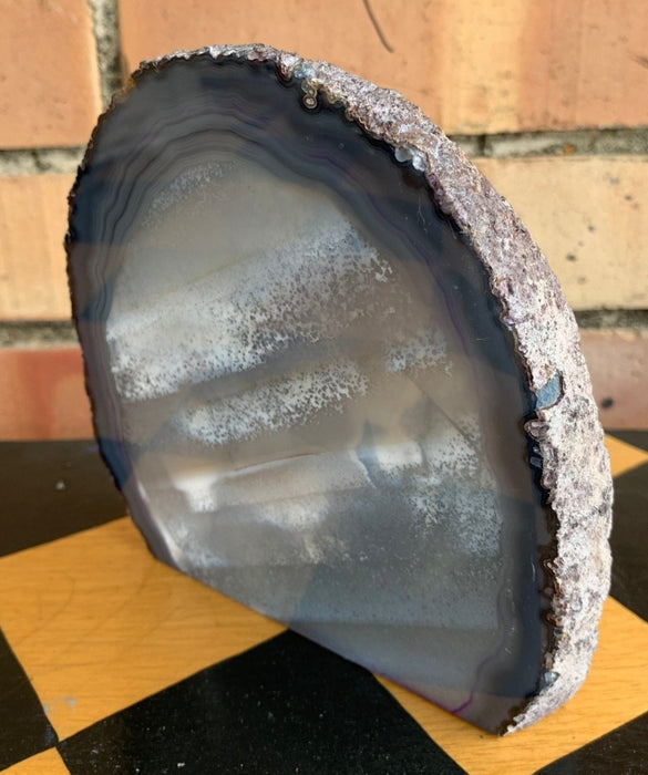 POLISHED GEODE SINGLE BOOK END