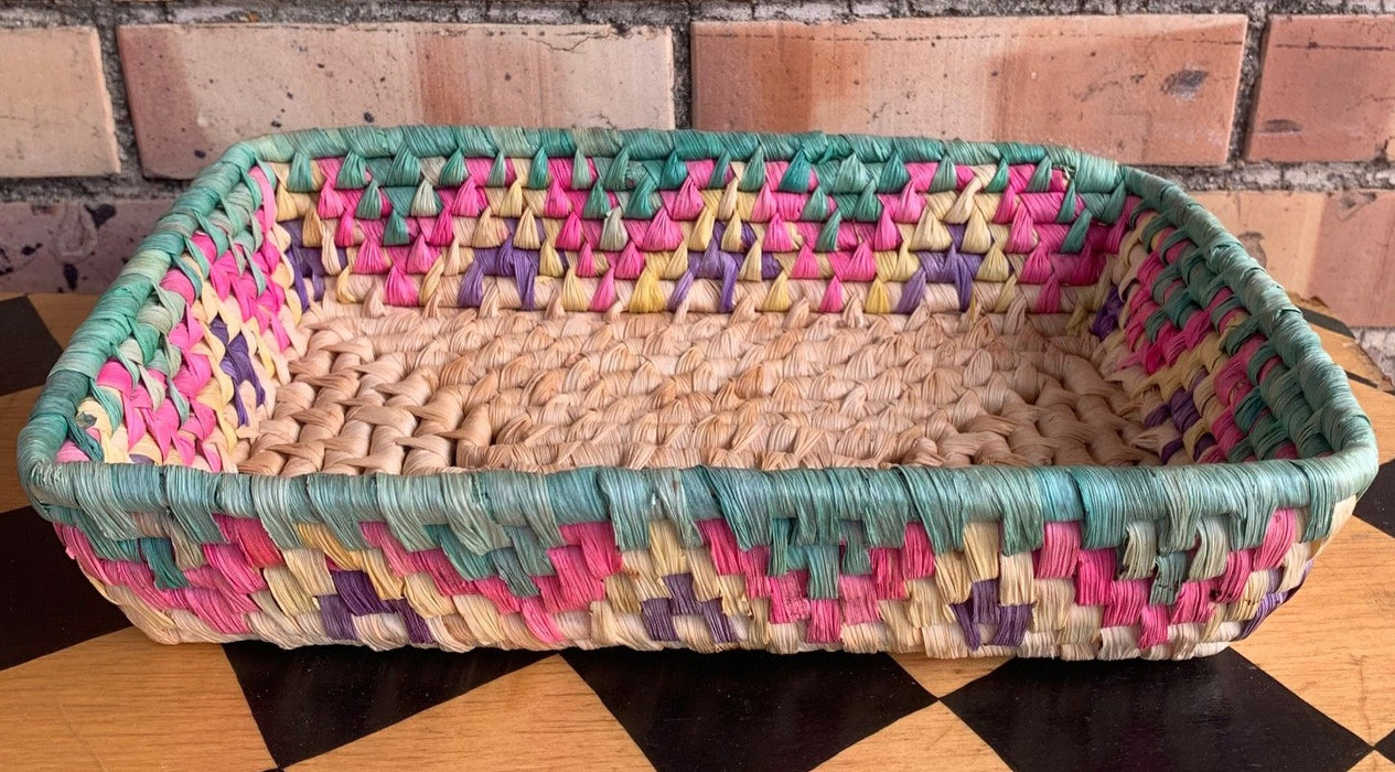 COLORFUL RECTANGULAR BASKET TRAY