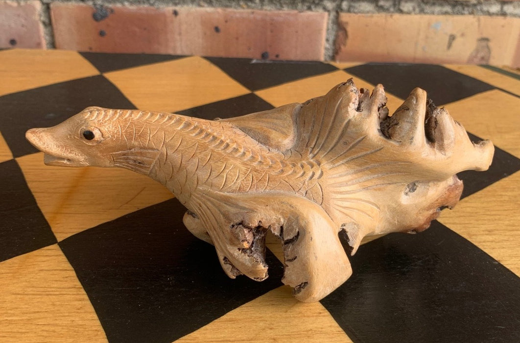 HAND CARVED CHINA BEACH WOOD FISH