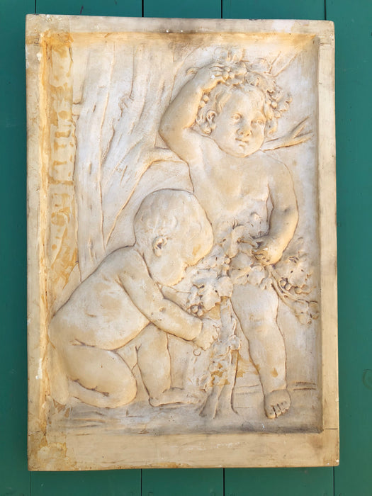 PLASTER RELIEF WITH CHERUBIM