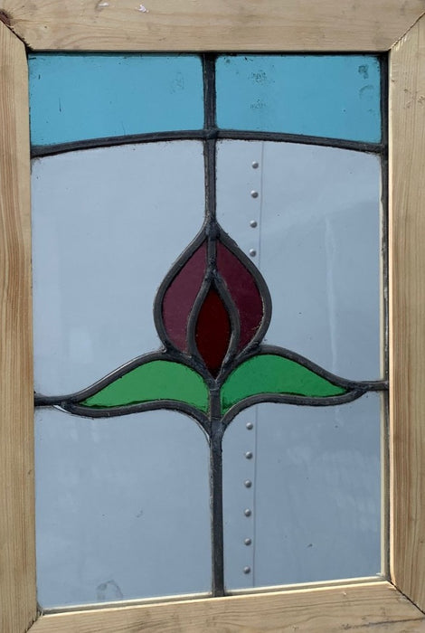 REFRAMED STAINED GLASS WINDOW