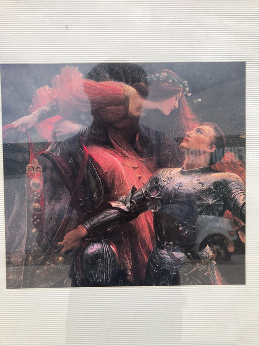 GOLD FRAME PICTURE DAMSEL & KNIGHT