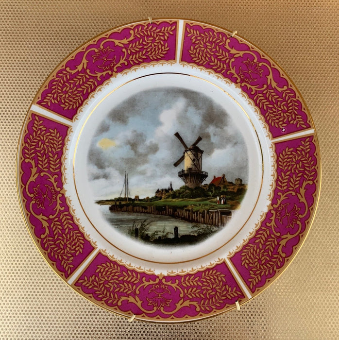 EDWARDIAN PLATE WITH WINDMILL