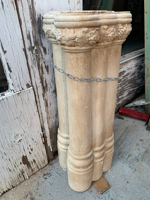 PAIR OF CONCRETE CLUSTER COLUMNS