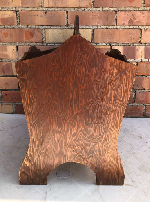 WOOD MAGAZINE RACK AS FOUND