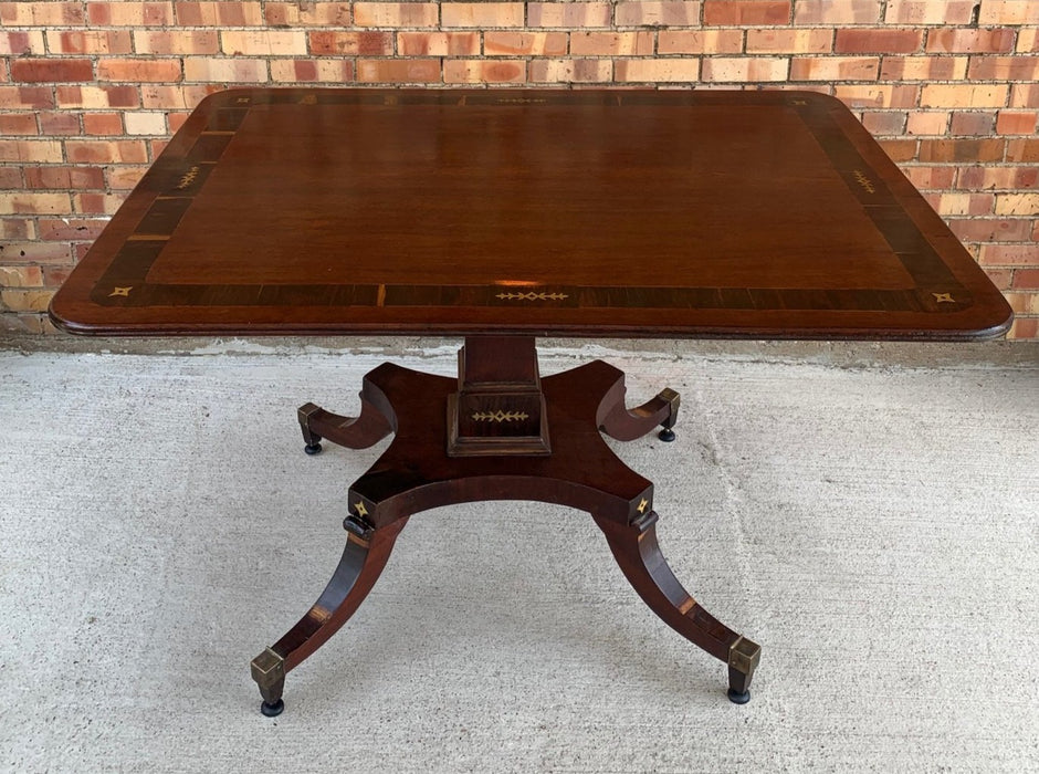 19TH CENTURY INLAID FLIP TOP GAME TABLE